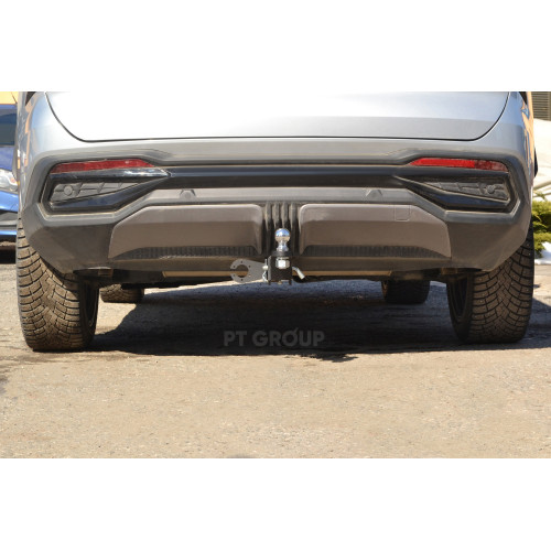 GEA-23-991122.00 PT GROUP Фаркоп на Geely Atlas 2024-. Необходима подрезка бампера. Тип шара: E (легкосъемный шар под квадрат). Нагрузки: 1200/50 кг, масса фаркопа 20 кг (без электрики в комплекте)