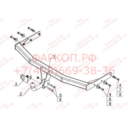 GW 12 AVTOS Фаркоп на Haval H5 2020-2021, Great Wall Hover 2005-2010, Great Wall Hover H3 2010-2016, Great Wall Hover H5 2011-2016, Great Wall Hover H3 New 2014-2016. Необходима подрезка бампера. Тип шара: A. Наг