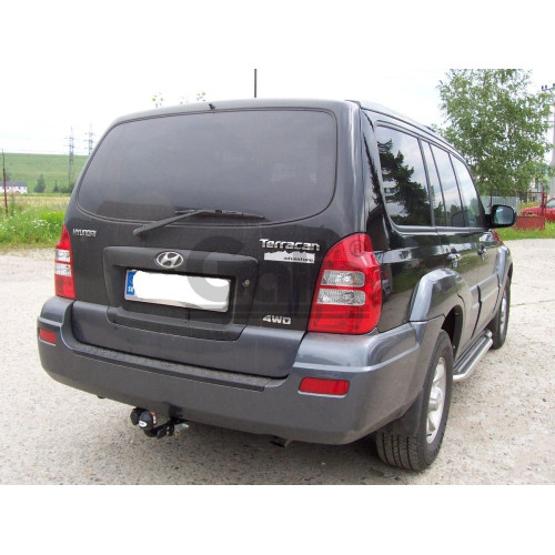H046A GALIA Полностью оцинкованный фаркоп на Hyundai Terracan 2001-2007. Тип шара: A. Установка без снятия и выреза бампера. Нагрузки: 2800/115 кг, масса фаркопа 15,5 кг