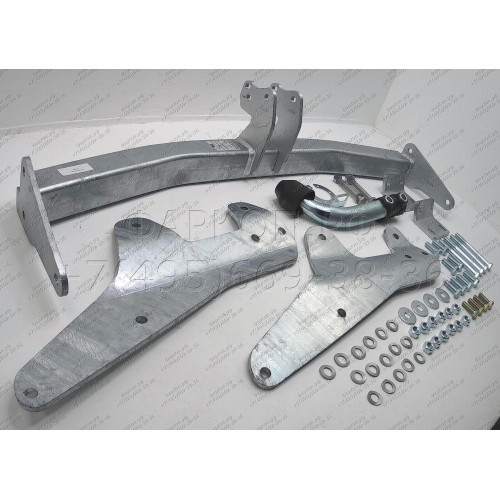 H077A GALIA Полностью оцинкованный фаркоп на Hyundai Starex 2008-2018, 2018-2023, Hyundai H1 2008-2018, 2018-2023. Тип шара: A. Установка без снятия и выреза бампера. Нагрузки: 2300/100 кг, масса фаркопа 24,22 кг