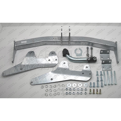 H077A GALIA Полностью оцинкованный фаркоп на Hyundai Starex 2008-2018, 2018-2023, Hyundai H1 2008-2018, 2018-2023. Тип шара: A. Установка без снятия и выреза бампера. Нагрузки: 2300/100 кг, масса фаркопа 24,22 кг