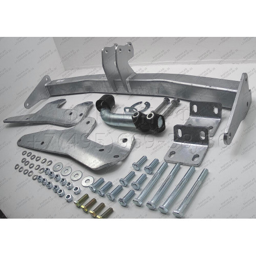 H077A GALIA Полностью оцинкованный фаркоп на Hyundai Starex 2008-2018, 2018-2023, Hyundai H1 2008-2018, 2018-2023. Тип шара: A. Установка без снятия и выреза бампера. Нагрузки: 2300/100 кг, масса фаркопа 24,22 кг