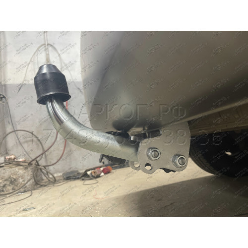 H077A GALIA Полностью оцинкованный фаркоп на Hyundai Starex 2008-2018, 2018-2023, Hyundai H1 2008-2018, 2018-2023. Тип шара: A. Установка без снятия и выреза бампера. Нагрузки: 2300/100 кг, масса фаркопа 24,22 кг