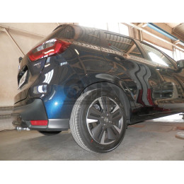 H115A GALIA Полностью оцинкованный фаркоп на Honda Jazz 2023-, Honda Jazz Crosstar 2023-. Подрозетник убирается за бампер. Тип шара: A. Невидимый вырез бампера. Нагр