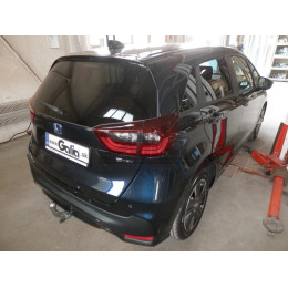 H115A GALIA Полностью оцинкованный фаркоп на Honda Jazz 2023-, Honda Jazz Crosstar 2023-. Подрозетник убирается за бампер. Тип шара: A. Невидимый вырез бампера. Нагр