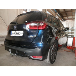 H115A GALIA Полностью оцинкованный фаркоп на Honda Jazz 2023-, Honda Jazz Crosstar 2023-. Подрозетник убирается за бампер. Тип шара: A. Невидимый вырез бампера. Нагр