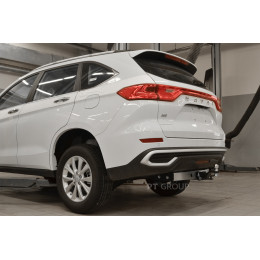HMS-21-991124.00 PT GROUP Фаркоп с нержавеющей накладкой на Haval H6 2014-2020, Haval M6 2021- без подрезки бампера. Тип шара: E (легкосъемный шар под квадрат). Нагрузк