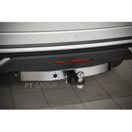 HMS-21-991124.00 PT GROUP Фаркоп с нержавеющей накладкой на Haval H6 2014-2020, Haval M6 2021- без подрезки бампера. Тип шара: E (легкосъемный шар под квадрат). Нагрузк