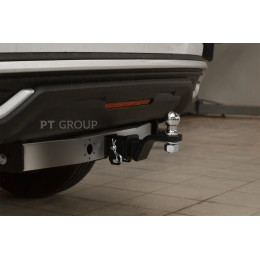 HMS-21-991124.00 PT GROUP Фаркоп с нержавеющей накладкой на Haval H6 2014-2020, Haval M6 2021- без подрезки бампера. Тип шара: E (легкосъемный шар под квадрат). Нагрузк