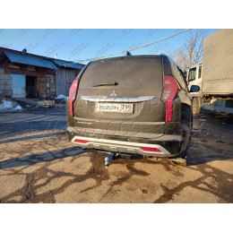 FA 0290-E Бизон Фаркоп на Mitsubishi Pajero Sport III рестайлинг 2021- без подрезки бампера. Тип шара: E (легкосъемный шар под квадрат). Нагрузки: 3200/120 кг. Не ком