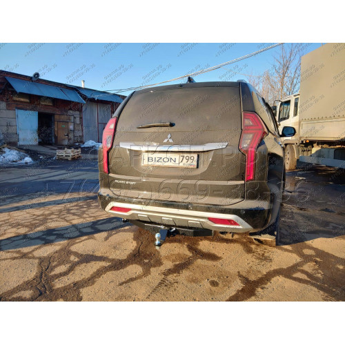 FA 0290-E Бизон Фаркоп на Mitsubishi Pajero Sport III рестайлинг 2021- без подрезки бампера. Тип шара: E (легкосъемный шар под квадрат). Нагрузки: 3200/120 кг. Не комплектуется электрикой