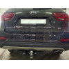 FA 0230-E Бизон Фаркоп на Kia Sorento Prime 2015-2020, Hyundai Santa Fe 2018-2021 без подрезки бампера. Тип шара: E (легкосъемный шар под квадрат). Нагрузки: 2500/120 кг. Не комплектуется электрикой