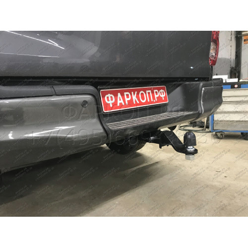 FA 0971-E Бизон Фаркоп на Toyota Hilux 2015-, JAC T6 2019-, JAC T8 2019-, JAC T8 Pro 2023-, Sollers ST6 2023-, Sollers ST8 2024- без подрезки бампера. Тип шара: E (легкосъемный шар под квадрат). Нагрузки: 3500/120 кг. Не комплектуется электрикой