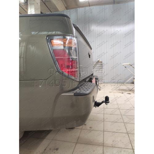 FA 0973-E Бизон Фаркоп на Honda Ridgeline 2005-2014 без подрезки бампера. Тип шара: E (легкосъемный шар под квадрат). Нагрузки: 3200/120 кг. Не комплектуется электрикой