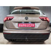 2155-A ORIS Фаркоп на Skoda Kodiaq 2017-2023, Volkswagen Tiguan II 2016-2024, Skoda Karoq 2017-, Seat Ateca 2016- без выреза в бампере. Тип шара: A. Нагрузки: 2530/100 кг, масса фаркопа 18 кг (без электрики в комплекте)