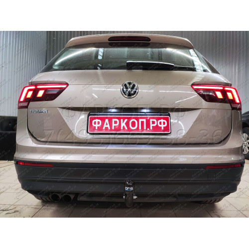 2155-A ORIS Фаркоп на Skoda Kodiaq 2017-2023, Volkswagen Tiguan II 2016-2024, Skoda Karoq 2017-, Seat Ateca 2016- без выреза в бампере. Тип шара: A. Нагрузки: 2530/100 кг, масса фаркопа 18 кг (без электрики в комплекте)