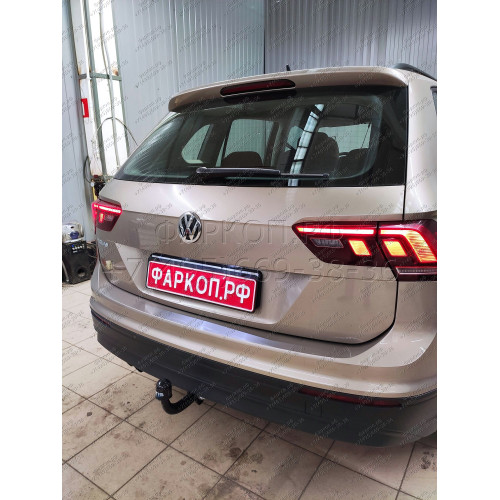 2155-A ORIS Фаркоп на Skoda Kodiaq 2017-2023, Volkswagen Tiguan II 2016-2024, Skoda Karoq 2017-, Seat Ateca 2016- без выреза в бампере. Тип шара: A. Нагрузки: 2530/100 кг, масса фаркопа 18 кг (без электрики в комплекте)
