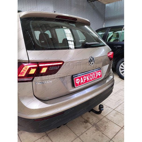 2155-A ORIS Фаркоп на Skoda Kodiaq 2017-2023, Volkswagen Tiguan II 2016-2024, Skoda Karoq 2017-, Seat Ateca 2016- без выреза в бампере. Тип шара: A. Нагрузки: 2530/100 кг, масса фаркопа 18 кг (без электрики в комплекте)