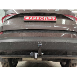2155-A ORIS Фаркоп на Skoda Kodiaq 2017-2023, Volkswagen Tiguan II 2016-2024, Skoda Karoq 2017-, Seat Ateca 2016- без выреза в бампере. Тип шара: A. Нагрузки: 2530/100 кг, масса фаркопа 18 кг (без