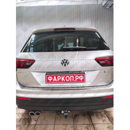 2155-A ORIS Фаркоп на Skoda Kodiaq 2017-2023, Volkswagen Tiguan II 2016-2024, Skoda Karoq 2017-, Seat Ateca 2016- без выреза в бампере. Тип шара: A. Нагрузки: 2530/100 кг, масса фаркопа 18 кг (без