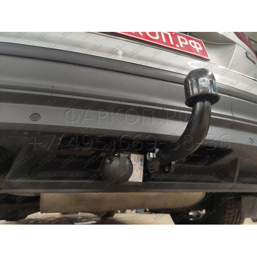 2155-A ORIS Фаркоп на Skoda Kodiaq 2017-2023, Volkswagen Tiguan II 2016-2024, Skoda Karoq 2017-, Seat Ateca 2016- без выреза в бампере. Тип шара: A. Нагрузки: 2530/100 кг, масса фаркопа 18 кг (без электрики в комплекте)
