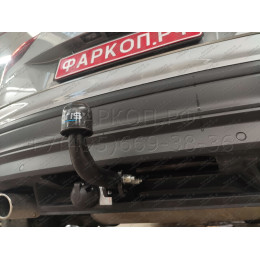 2155-A ORIS Фаркоп на Skoda Kodiaq 2017-2023, Volkswagen Tiguan II 2016-2024, Skoda Karoq 2017-, Seat Ateca 2016- без выреза в бампере. Тип шара: A. Нагрузки: 2530/100 кг, масса фаркопа 18 кг (без