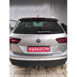 2155-A ORIS Фаркоп на Skoda Kodiaq 2017-2023, Volkswagen Tiguan II 2016-2024, Skoda Karoq 2017-, Seat Ateca 2016- без выреза в бампере. Тип шара: A. Нагрузки: 2530/100 кг, масса фаркопа 18 кг (без