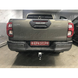 FA 0971-E Бизон Фаркоп на Toyota Hilux 2015-, JAC T6 2019-, JAC T8 2019-, JAC T8 Pro 2023-, Sollers ST6 2023-, Sollers ST8 2024- без подрезки бампера. Тип шара: E (легкосъемный шар под квадрат