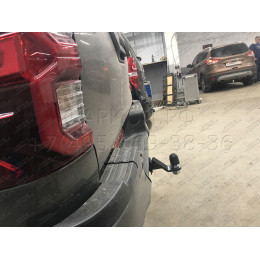 FA 0971-E Бизон Фаркоп на Toyota Hilux 2015-, JAC T6 2019-, JAC T8 2019-, JAC T8 Pro 2023-, Sollers ST6 2023-, Sollers ST8 2024- без подрезки бампера. Тип шара: E (легкосъемный шар под квадрат