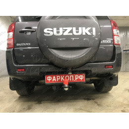 FA 0375-E Бизон Фаркоп на Suzuki Grand Vitara II 5 дверей 2005-2015. Требуется подрезка бампера. Тип шара: E (легкосъемный шар под квадрат). Нагрузки: 2600/120 кг. Не 