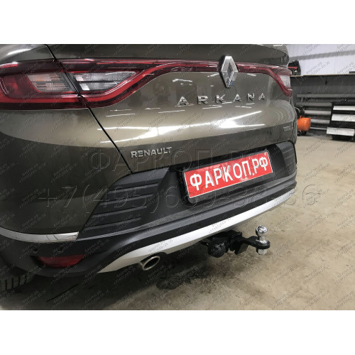 RAR-19-991122.00 PT GROUP Фаркоп на Renault Arkana 2019-2022 без подрезки бампера. Тип шара: E (легкосъемный шар под квадрат). Нагрузки: 1500/75 кг, масса фаркопа 18,4 кг (без электрики в комплекте)