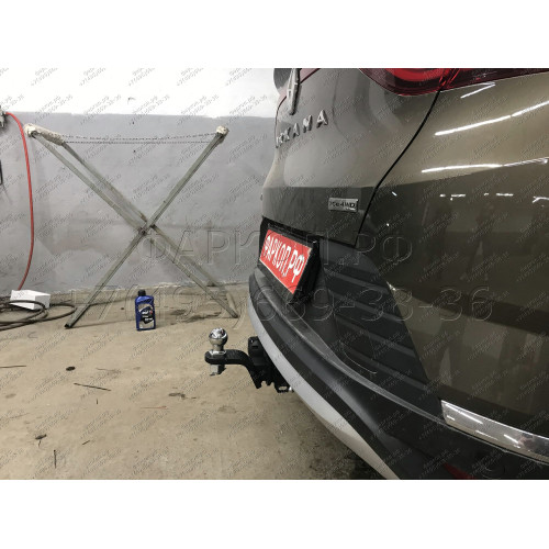 RAR-19-991122.00 PT GROUP Фаркоп на Renault Arkana 2019-2022 без подрезки бампера. Тип шара: E (легкосъемный шар под квадрат). Нагрузки: 1500/75 кг, масса фаркопа 18,4 кг (без электрики в комплекте)