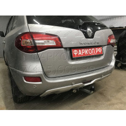 R092A GALIA Полностью оцинкованный фаркоп на Renault Koleos 2008-2016. Подрозетник убирается за бампер. Тип шара: A. Без выреза бампера. Нагрузки: 2000/100 кг, ма