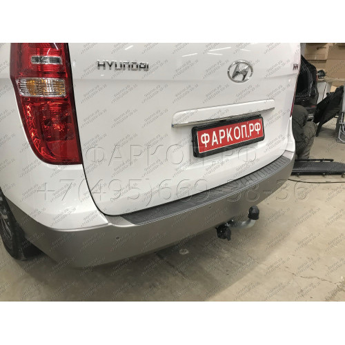 H077A GALIA Полностью оцинкованный фаркоп на Hyundai Starex 2008-2018, 2018-2023, Hyundai H1 2008-2018, 2018-2023. Тип шара: A. Установка без снятия и выреза бампера. Нагрузки: 2300/100 кг, масса фаркопа 24,22 кг