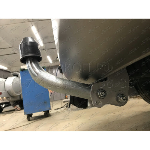 H077A GALIA Полностью оцинкованный фаркоп на Hyundai Starex 2008-2018, 2018-2023, Hyundai H1 2008-2018, 2018-2023. Тип шара: A. Установка без снятия и выреза бампера. Нагрузки: 2300/100 кг, масса фаркопа 24,22 кг