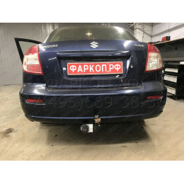 SZ 10 AVTOS Фаркоп на Suzuki SX4 седан 2006-2013 без подрезки бампера. Тип шара: A. Нагрузки: 1200/75 кг, масса фаркопа 19 кг (без электрики в комплекте)
