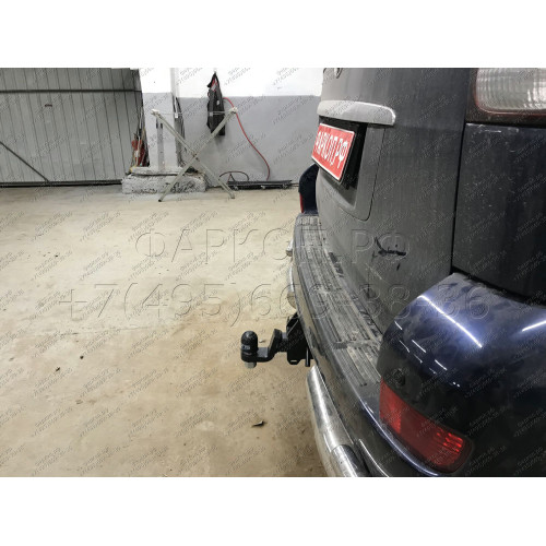 3011-E ORIS Фаркоп на Toyota Land Cruiser Prado 120 2002-2009, Toyota Land Cruiser Prado 150 2009-2023, Lexus GX470 2003-2009, Lexus GX460 2009-2023. Необходима подрезка бампера. Тип шара: E. Нагрузки: 2500/100 кг, масса фаркопа 11,5 кг (без электрики в к