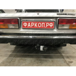 VAZ-35 AVTOS Фаркоп на ВАЗ 2105, 2107 1980-2010 без снятия и подрезки бампера. Тип шара: A. Нагрузки: 800/50 кг, масса фаркопа 11,9 кг (без электрики в комплекте)