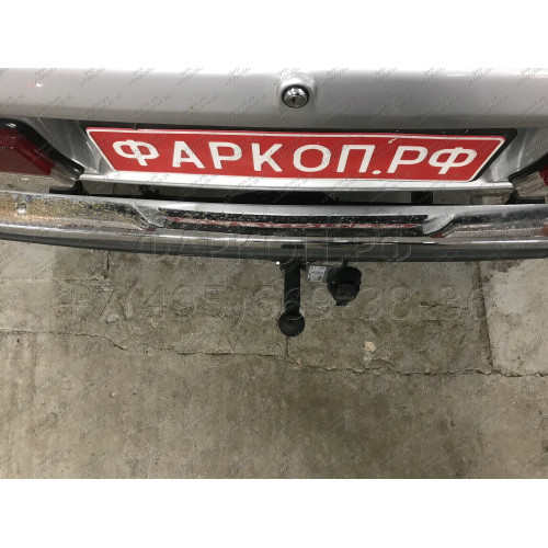 VAZ-35 AVTOS Фаркоп на ВАЗ 2105, 2107 1980-2010 без снятия и подрезки бампера. Тип шара: A. Нагрузки: 800/50 кг, масса фаркопа 11,9 кг (без электрики в комплекте)