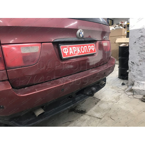 BM 01 AVTOS Фаркоп на BMW X5 E53 2000-2007. Необходима подрезка бампера. Тип шара: A. Нагрузки: 2500/100 кг, масса фаркопа 20,5 кг (без электрики в комплекте)