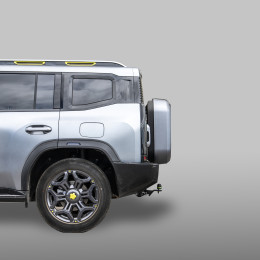 J203-E Лидер-плюс ТСУ для Jetour T2 2024- без выреза бампера. Тип шара: E. Нагрузки: 1200/50 кг, масса фаркопа 16,7 кг (без электрики в комплекте)