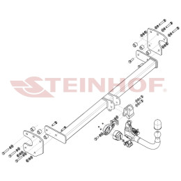 K-102 STEINHOF Фаркоп на Kia EV6 CV 07/2021-. Невидимая подрезка бампера. Тип шара: AV (вертикальное быстросъемное крепление шара на ключе). Нагрузки: 1650/110 к