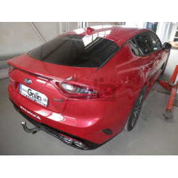 K045A GALIA Полностью оцинкованный фаркоп на Kia Stinger 2017-2023. Тип шара: A. Невидимый вырез бампера. Нагрузки: 1500/75 кг, масса фаркопа 18,02 кг