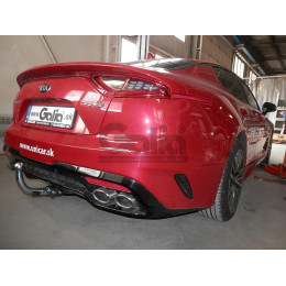 K045A GALIA Полностью оцинкованный фаркоп на Kia Stinger 2017-2023. Тип шара: A. Невидимый вырез бампера. Нагрузки: 1500/75 кг, масса фаркопа 18,02 кг