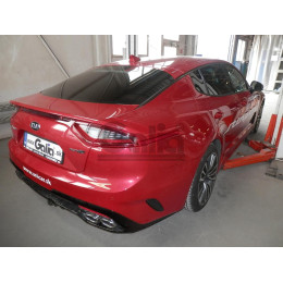 K045A GALIA Полностью оцинкованный фаркоп на Kia Stinger 2017-2023. Тип шара: A. Невидимый вырез бампера. Нагрузки: 1500/75 кг, масса фаркопа 18,02 кг
