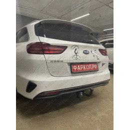 K125-A Лидер-плюс ТСУ для Kia Ceed универсал 2019-, Kia Proceed 2019- без снятия и выреза бампера. Нагрузки: 1200/75 кг, масса фаркопа 18,7 кг (без электрики в компл