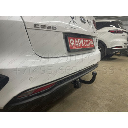 K125-A Лидер-плюс ТСУ для Kia Ceed универсал 2019-, Kia Proceed 2019- без снятия и выреза бампера. Нагрузки: 1200/75 кг, масса фаркопа 18,7 кг (без электрики в компл
