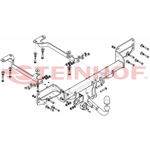 L-116 STEINHOF Фаркоп на Land Rover Range Rover Sport L494 2013-2022. Требуется подрезка бампера. Тип шара: A. Нагрузки: 3500/150 кг, масса фаркопа 28,6 кг (без электрики в комплекте)