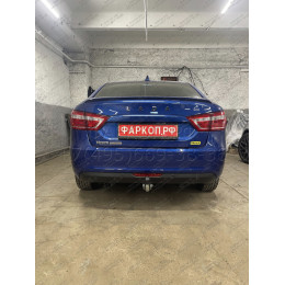 L025A GALIA Полностью оцинкованный фаркоп на Lada Vesta седан/универсал (установка без выреза бампера), в т.ч. SW Cross 2015-2022 (установка с подрезкой бампер