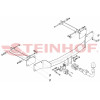 M-109 STEINHOF Фаркоп на Mercedes S-Class w220, кроме AMG 1998-2005 без подрезки бампера. Тип шара: AH (горизонтальное быстросъемное крепление шара на ключе). Нагрузки: 2100/85 кг, масса фаркопа 24 кг (без электрики в комплекте)